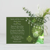Celtic Clovers Green and White Irish Wedding Einladung (Stehend Vorderseite)