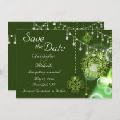 Celtic Clovers Irish Save the Date Wedding Einladung (Vorne/Hinten)