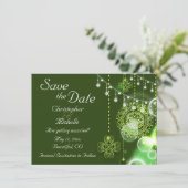 Celtic Clovers Irish Save the Date Wedding Einladung (Stehend Vorderseite)