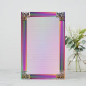 "Celtic Corners Eight" Feinseifenböden Briefpapier (Stehend Vorderseite)