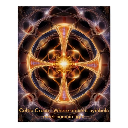 Celtic Cosmic Energy Cross Poster (Vorderseite)