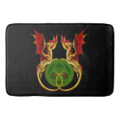 Celtic Crescent Moon and Dragons Badematte (Vorderseite)