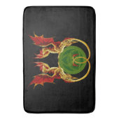 Celtic Crescent Moon and Dragons Badematte (Vorderseite Vertikal)