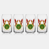 Celtic Crescent Moon and Dragons Dosenglas (Vorderseite)