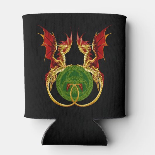 Celtic Crescent Moon and Dragons Dosenkühler (Rückseite)