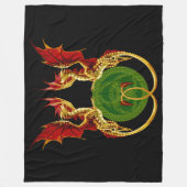 Celtic Crescent Moon and Dragons Fleecedecke (Vorderseite)