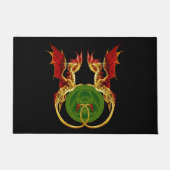 Celtic Crescent Moon and Dragons Fußmatte (Vorderseite)