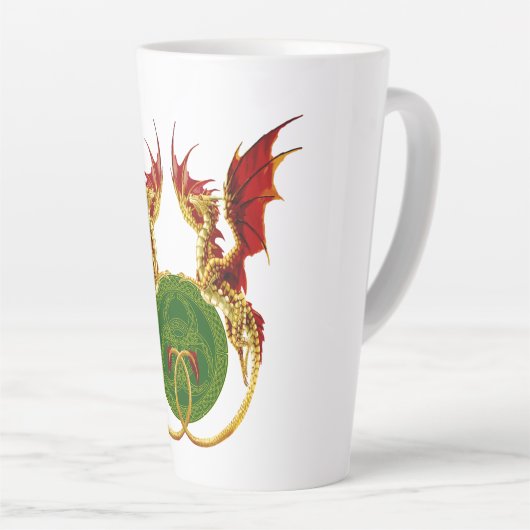 Celtic Crescent Moon and Dragons Milchtasse (Rechte Ecke)