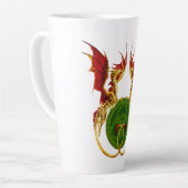 Celtic Crescent Moon and Dragons Milchtasse (Linke Ecke)
