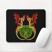 Celtic Crescent Moon and Dragons Mousepad (Mit Mouse)