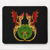 Celtic Crescent Moon and Dragons Mousepad (Vorne)