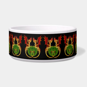 Celtic Crescent Moon and Dragons Napf