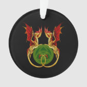 Celtic Crescent Moon and Dragons Ornament (Vorderseite)