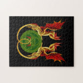Celtic Crescent Moon and Dragons Puzzle (Horizontal)