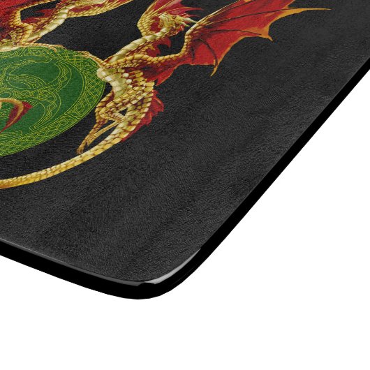 Celtic Crescent Moon and Dragons Schneidebrett (Ecke)