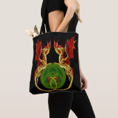 Celtic Crescent Moon and Dragons Tasche (Von Nahem)