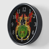 Celtic Crescent Moon and Dragons Uhr (Winkel)