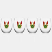 Celtic Crescent Moon and Dragons Weinglas Ohne Stiel (Vorderseite)