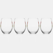 Celtic Crescent Moon and Dragons Weinglas Ohne Stiel (Links)