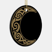Celtic Crescent Moon Keramik Ornament (Rechts)