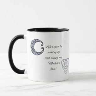 Celtic Crescent Moon & Mütterschaft Knoten Tasse