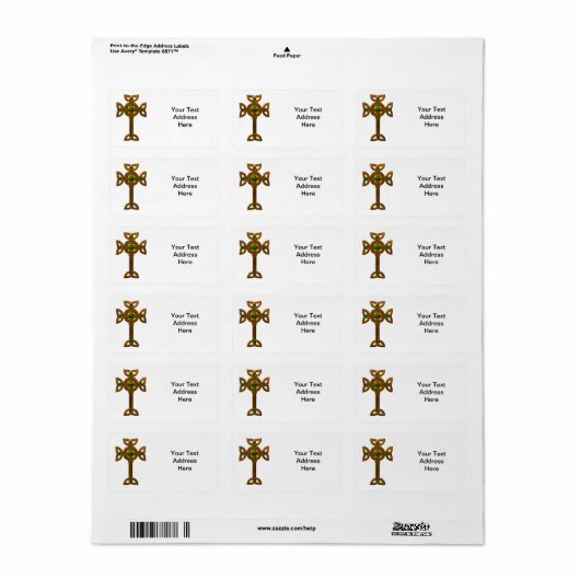 Celtic Cross Adressaufkleber (Vorne)