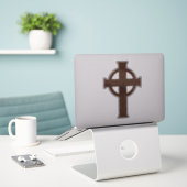 Celtic Cross Aufkleber (Laptop auf Schreibtisch)