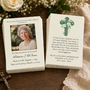 Celtic Cross Beerdigung Memorial Gebet Irish Card