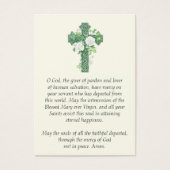 Celtic Cross Beerdigung Memorial Gebet Irish Card (Vorderseite)