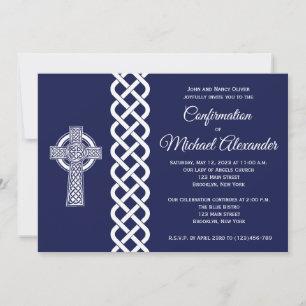 Celtic Cross Bestätigung Einladung für Jungen