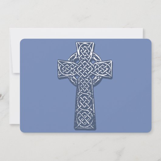 Celtic Cross - Blau Einladung (Rückseite)