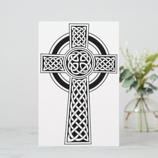 Celtic Cross Briefpapier (Stehend Vorderseite)
