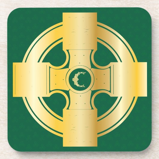 Celtic Cross Celtic Knot Letter C Monogram Getränkeuntersetzer (Vorderseite)