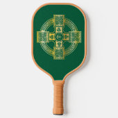 Celtic Cross Celtic Knot Letter E Monogram Pickleball Schläger (Rückseite)
