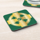 Celtic Cross Celtic Knot Letter F Monogram Getränkeuntersetzer (Linke Seite)