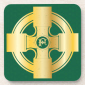 Celtic Cross Celtic Knot Letter F Monogram Getränkeuntersetzer (Vorderseite)