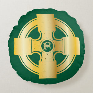 Celtic Cross Celtic Knot Letter F Monogram Rundes Kissen
