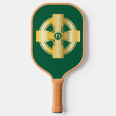 Celtic Cross Celtic Knot Letter H Monogram Pickleball Schläger (Rückseite)