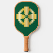 Celtic Cross Celtic Knot Letter K Monogram Pickleball Schläger (Rückseite)