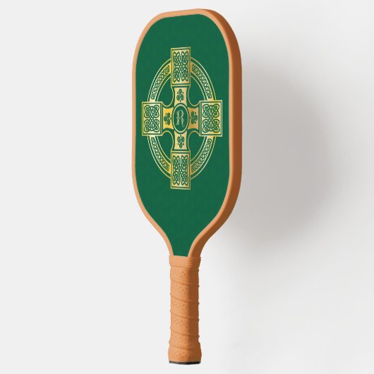Celtic Cross Celtic Knot Letter R Monogram Pickleball Schläger (Links)