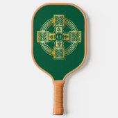 Celtic Cross Celtic Knot Letter U Monogram Pickleball Schläger (Rückseite)