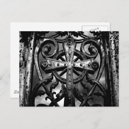 Celtic cross crypt door postkarte (Vorne/Hinten)