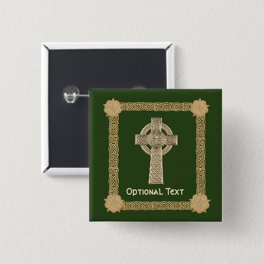 Celtic Cross Custom Button (Vorne & Hinten)
