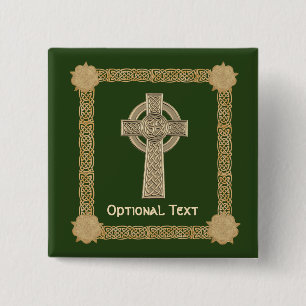 Celtic Cross Custom Button