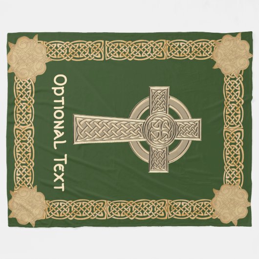 Celtic Cross Custom Fleecedecke (Vorderseite (Horizontal))