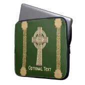 Celtic Cross Custom Laptopschutzhülle (Vorderseite Links)