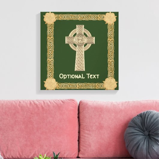 Celtic Cross Custom Leinwanddruck (Insitu (Wohnzimmer))
