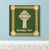 Celtic Cross Custom Leinwanddruck (Insitu (Holzboden))