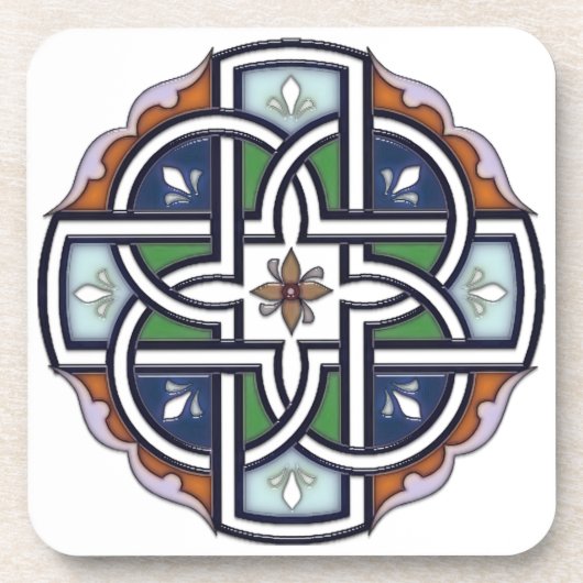 Celtic Cross Deko Glass Untersetzer (Vorderseite)