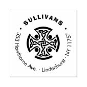 Celtic Cross Family Name Rücksendeadresse Gummistempel (Prägung)